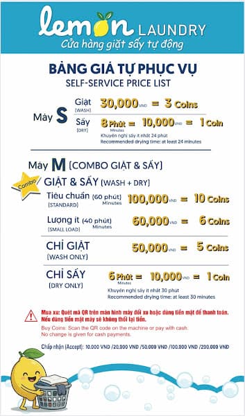 Hình ảnh Lemon Laundry - Giặt sấy tự động 24/7-Self-Service Laundromat - 4
