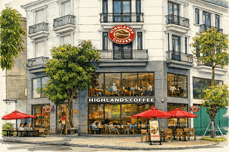 Highlands Coffee Trâu Quỳ