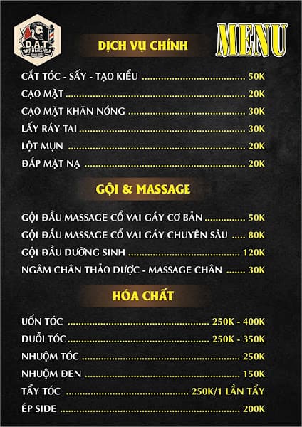 Hình ảnh D.A.T BarberShop (Cắt Tóc Nam & Gội Đầu Dưỡng Sinh) - 6