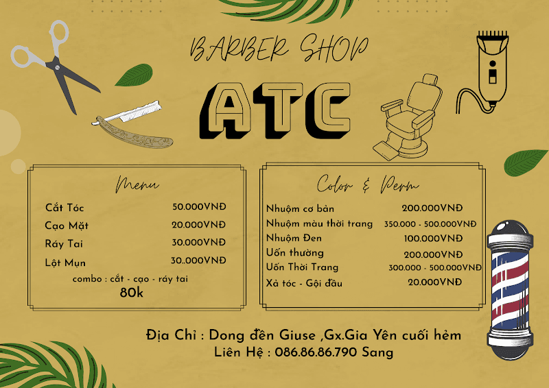 Ảnh bìa ATC BARBERSHOP(Tóc Nam trong hẻm)