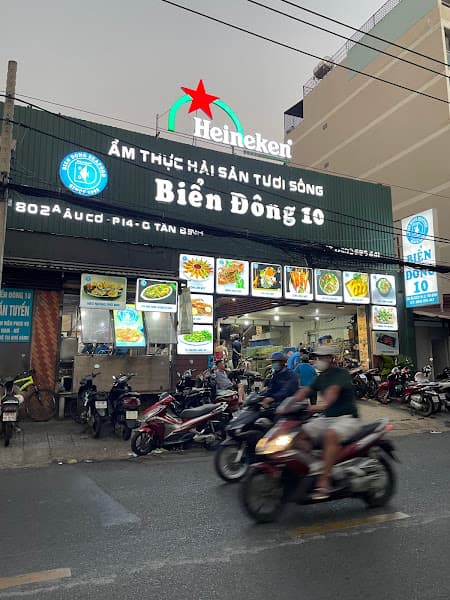 QUÁN ĂN HẢI SẢN BIỂN ĐÔNG 10(ĐỊA CHỈ 802A ÂU CƠ P14 Q TÂN BÌNH TPHCM)
