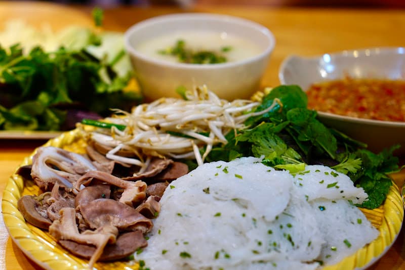 Hình ảnh Bánh hỏi cháo lòng Bánh xèo tôm nhảy Lá Food - 3