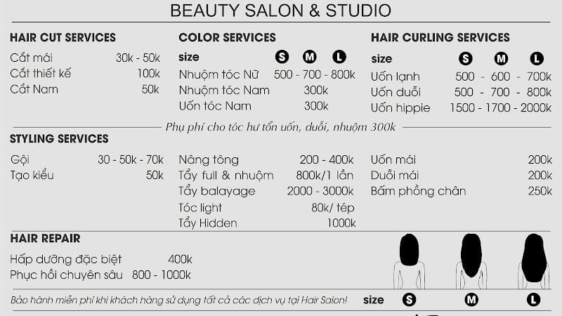 Trình hair salon 7 Vũ Xuân Chiêm Tp Huế