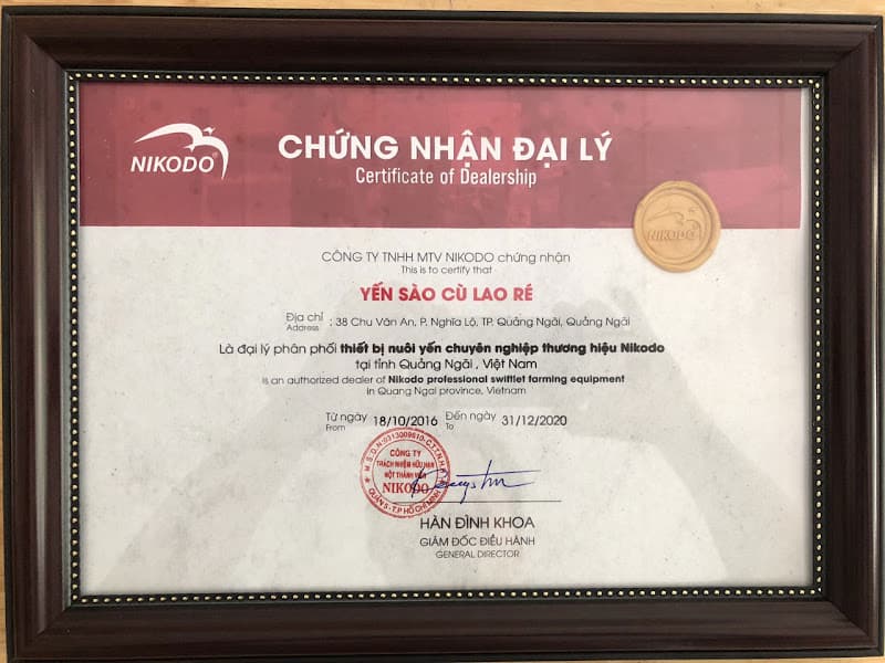 Hình ảnh YẾN SÀO CÙ LAO RÉ ( chuyên cung cấp thiết bị nuôi chim yến & Yến Sào ) - 6