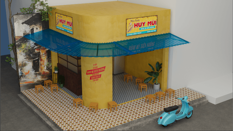 Ảnh bìa Bánh Mì Xiên Nướng Huy Mùi