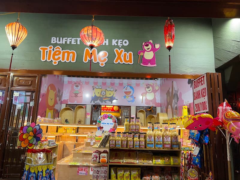 buffet bánh kẹo tiệm mẹ xu phố cổ hoa lư