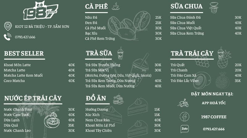 Hình ảnh Coffee, milk Tea biển Sầm Sơn - Coffee 1987 (ship coffee Sầm Sơn) - 2