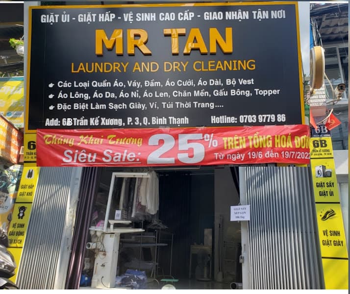 MR TAN - LAUNDRY AND DRY CLEANING - GIẶT HẤP - GIẶT ỦI - VỆ SINH GIÀY