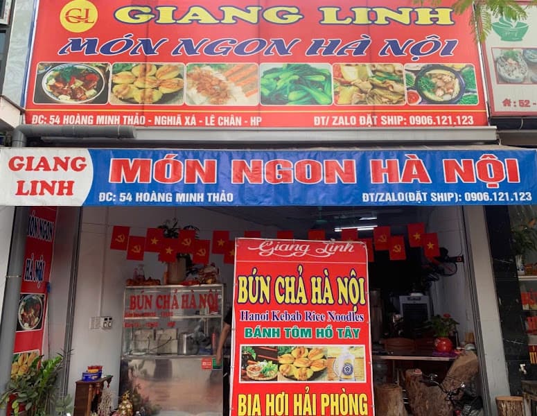 GiangLinh-Bún Chả Hà Nội & Bánh tôm Hồ tây-Grilled Pork Noodles (Bun Cha)