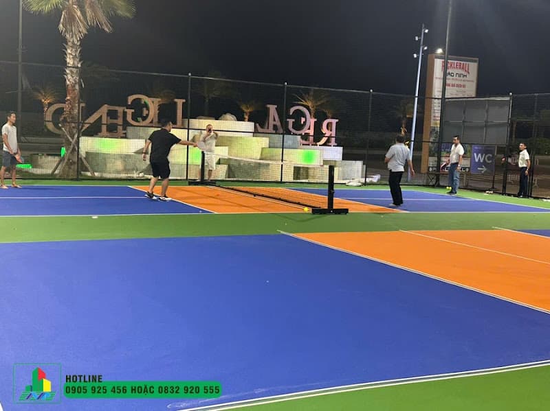 Thi công sân thể thao, sân tennis, pickleball AVP