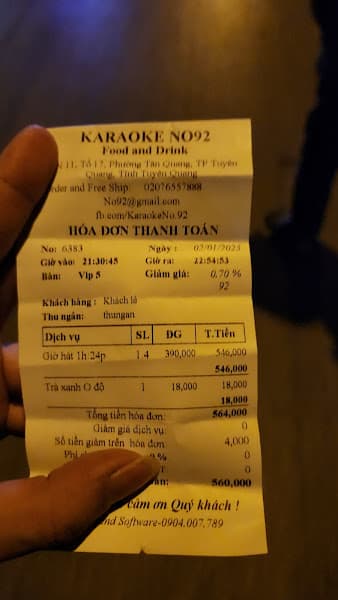 Ảnh bìa Karaoke No92