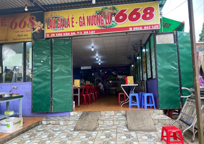 Lẩu gà lá é-gà nướng lu 668