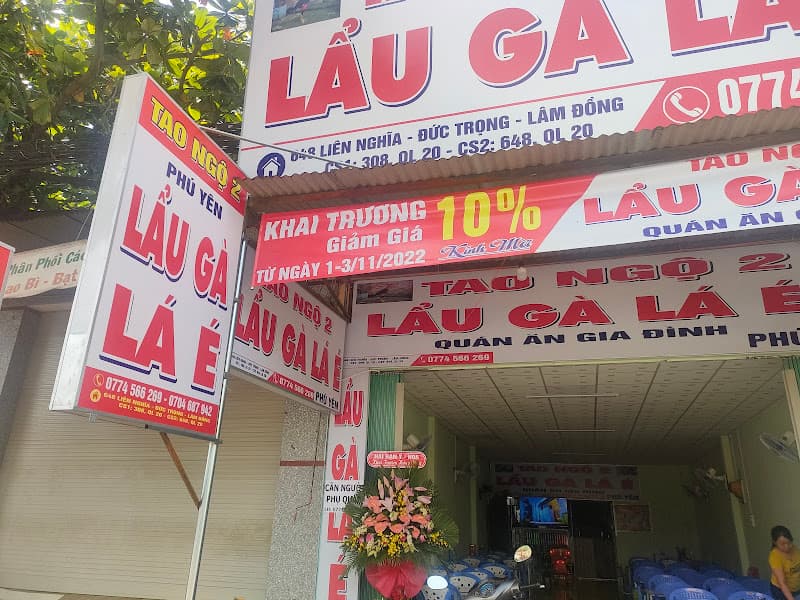 Lẩu Gà Lá É Phú Yên Tao ngộ 2 Chi nhánh tại 308 Quốc Lộ 20