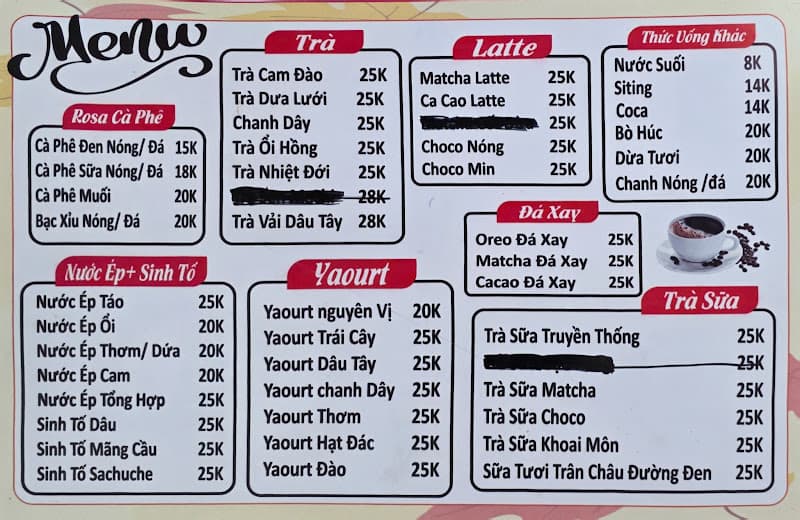 Hình ảnh Cafe, Sinh tố Rosa - 3
