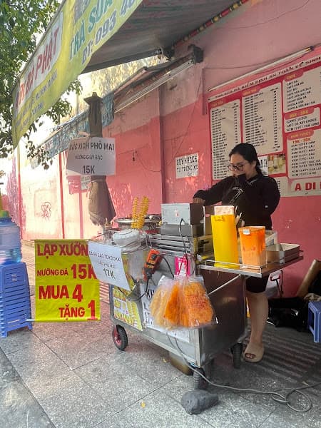 Lạp Xưởng Nướng Đá - Khoai Tây Lốc Xoáy