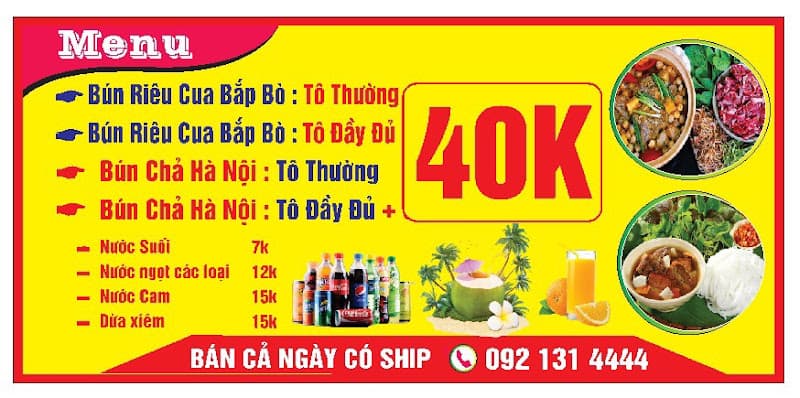 Hình ảnh Bún Chả Hà Nội - Bún Riêu Cua Bắp Bò - QUÁN ÔNG GIÀ I Quán Bún Chả Hà Nội Ngon Long Thành - 2
