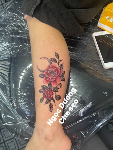 Hình ảnh Ngọc Dương tattoo cơ sở 1 ( Tiệm xăm Hình Hà Tĩnh. Nữ Thợ Xăm Ngọc Dương Taiwan Beauty artist - 2
