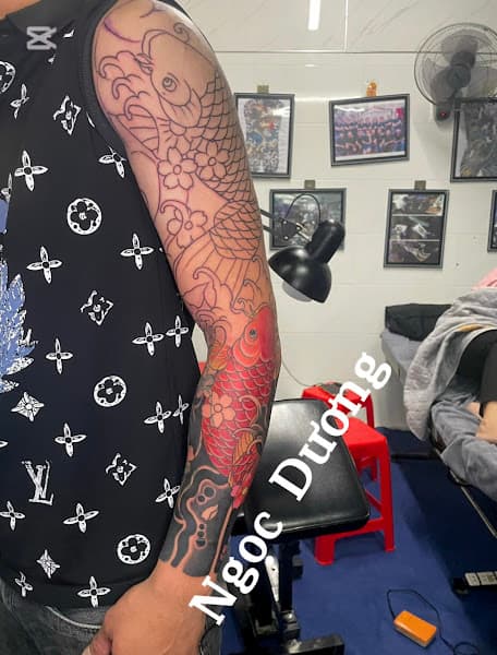 Hình ảnh Ngọc Dương tattoo cơ sở 1 ( Tiệm xăm Hình Hà Tĩnh. Nữ Thợ Xăm Ngọc Dương Taiwan Beauty artist - 3
