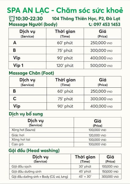 Ảnh bìa Spa Massage An Lạc - Đà Lạt
