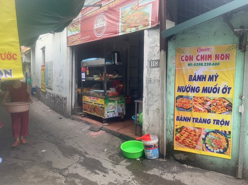 Ảnh bìa Bánh mỳ nướng muối ớt, Bánh tráng trộn, cuộn,nướng, con chim non