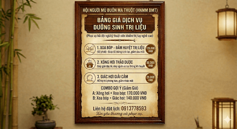 Hình ảnh Massage, Bấm huyệt, Giác hơi, Xông hơi người mù BMT/ Blind Massage in BMT - 5