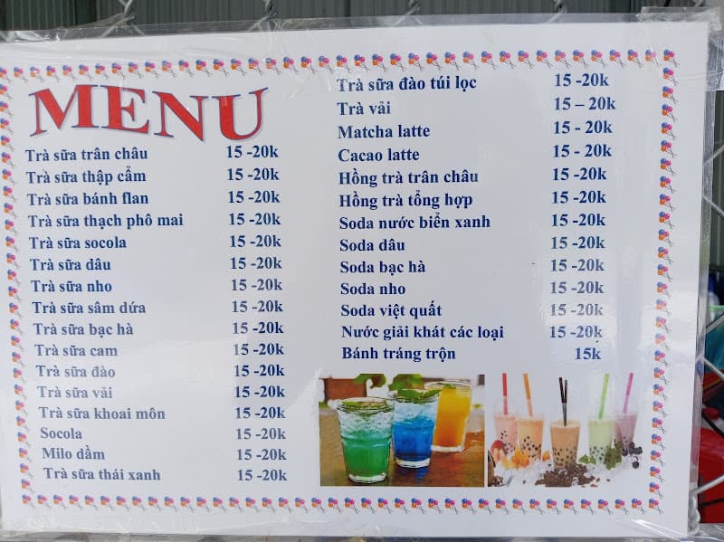 Hình ảnh Trà sữa, bánh tráng trộn, giải khát - 2
