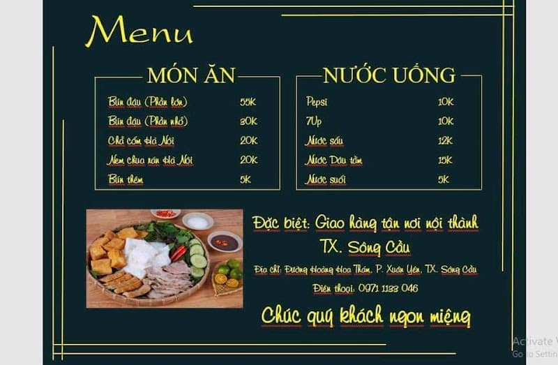 Hình ảnh Bún Đậu Mắm Tôm Cô Hồng(06 Trần HƯNG Đạo/ sông cầu-phú yên) - 2