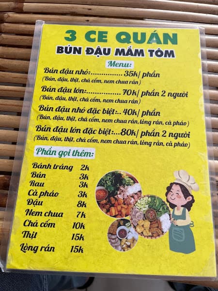 Hình ảnh Quán 3CE-Bánh Hỏi, Chiên Giòn & Bún Đậu mắm Tôm - 2